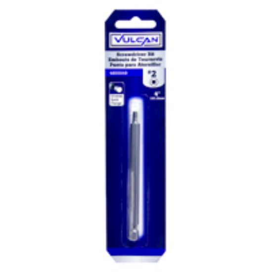 Picture of Screwdriver-Bit #2 Square Recess 4 Inch-Long S2 Chrome-Molybdenum-Steel Chrome