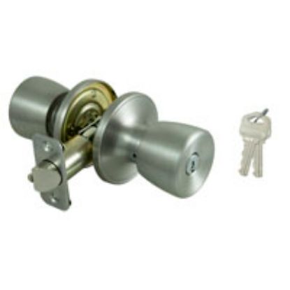 Picture of Lock-Set Entrance-Type Tulip Knob Set 1-3/8 To 1-3/4 In Thick Door Steel