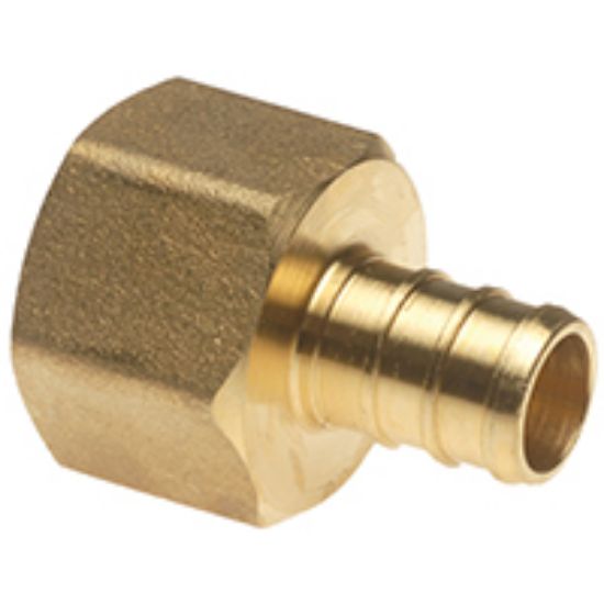 Picture of Pex Fitting Barb Female Adapter Brass ½" Pex ½" Fpt