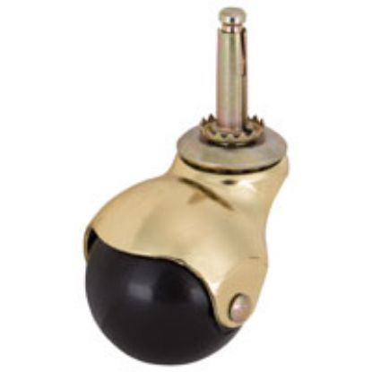 Picture of Ball Caster Hooded Bright-brass 80 Lb Weight Capacity Wheel Pack/2