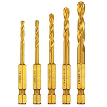 Picture of Drill-bit Set Steel Titanium 5-piece