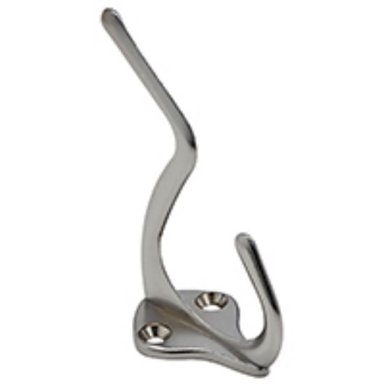 Picture of Coat-&-hat-hook 2-hook Zinc Satin Chrome