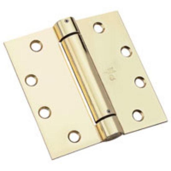 Picture of Spring-hinge 50 Lb Weight Capacity Steel Bright Brass 4-1/2"