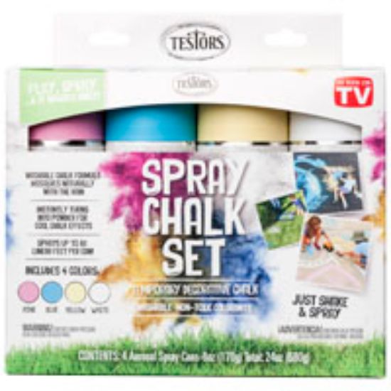 Picture of Spray Chalk 4 Color Kit Yellow/blue/pink/white 94 Deg C Liquid Mild