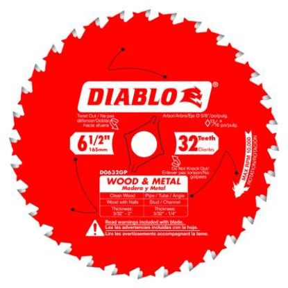 Picture of Circular-Sawblade Wood And Metal Cutting 5/8"-arbor 6-1/2" X 32 Teeth