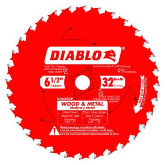 Picture of Circular-Sawblade Wood And Metal Cutting 5/8"-arbor 6-1/2" X 32 Teeth