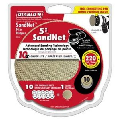Picture of Sanding-disk Sandnet Abrasive Hook-and-loop 220-grit 5" Promo-20/pack