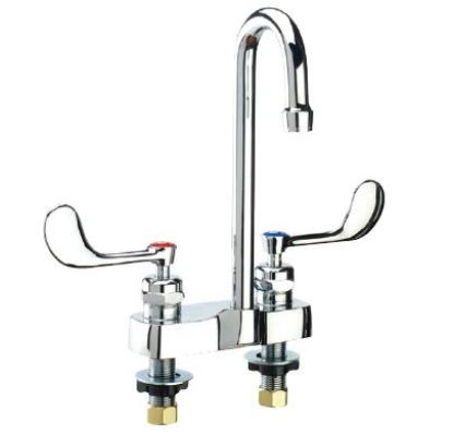 Picture of Lavatory-Faucet Deck-mount Gooseneck-spout Paddle-handles Ada Compliant