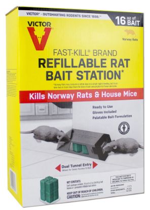 Picture of Bait-Block Rodenticide Mouse Poison Bait-Station Refillable With