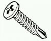 Picture of Sheetmetal-Screw Drill-tip Zinc Phillips #8 X 1"