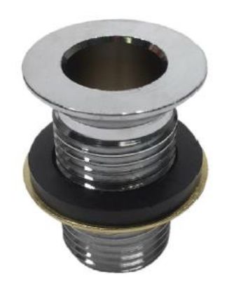 Picture of Bar Plug Brass Nickel-plated 1-1/4" Flange 1/2" Npt 1-1/2" Long