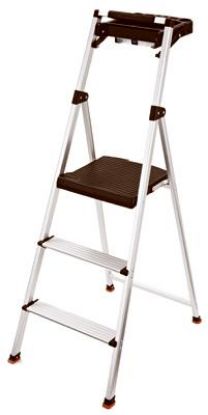 Picture of Step-Ladder Residential Aluminum 3-step With Tray 225-lb-capacity