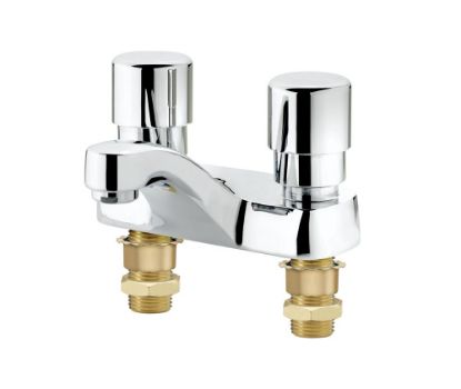 Picture of Lavatory-Faucet Self-closing Metered Deck-mount Chrome-plate