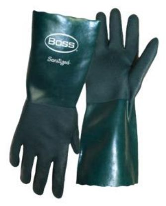 Picture of Gloves Pvc 14" Gauntlet Green Large