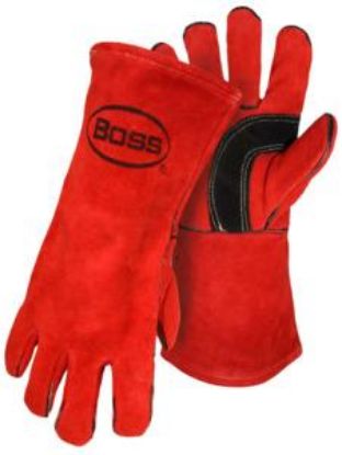 Picture of Welding-gloves Lined 15" Gauntlet Leather-palm Large