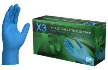 Picture of Disposable-Gloves Powder-Free 3-mil Blue Medium Pack/100
