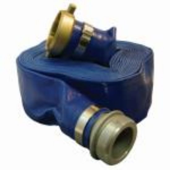 Picture of Discharge-Hose Water-Pump Lay-flat Pvc Reinforced Aluminum M/f Fittings 1-1/2"