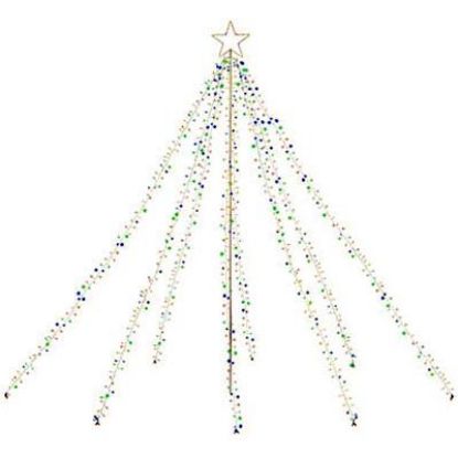 Picture of Holiday Wonderland, 7', 880 Light, Multi Color, Twinkling Tree, Micro Cluster, 8 Function String Tre...