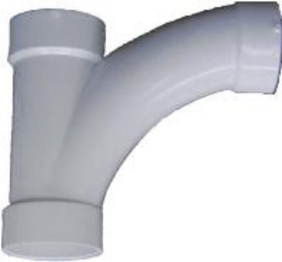 Picture of PVC-Plumbing Schedule-40 Tee-wye Long-turn Dwv H X H X H 2" X2" X 1-1/2"