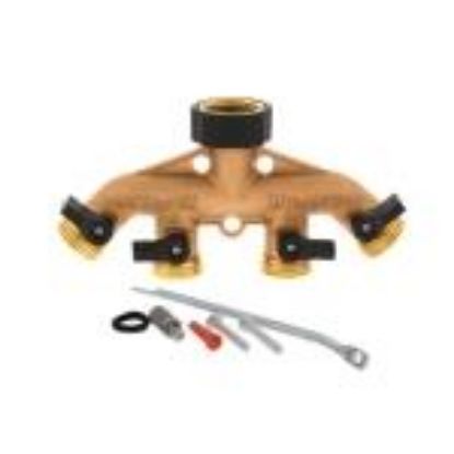 Picture of Garden-hose Manifold 4-way Brass