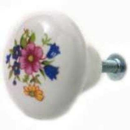 Picture of 1-1/4" White Ceramic Cabinet-Knob