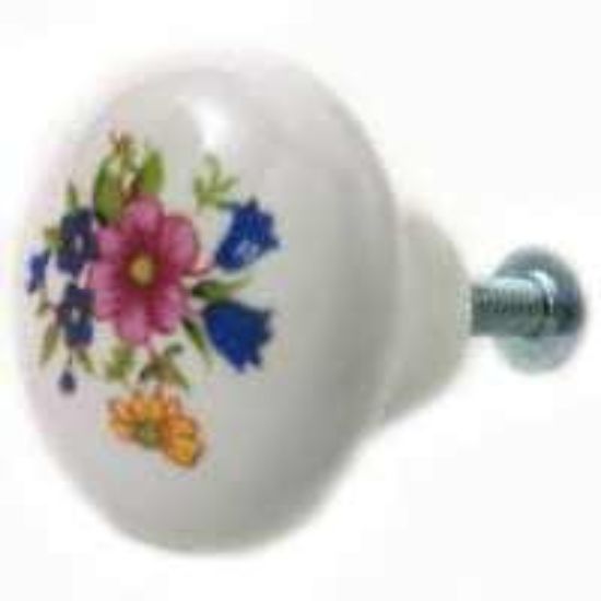 Picture of 1-1/4" White Ceramic Cabinet-Knob