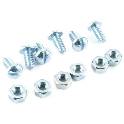 Picture of Machine-Screw With-Nuts Zinc-Plated Round-Head Combo-Drive 1/4-20 TPI 20 x 3/4"