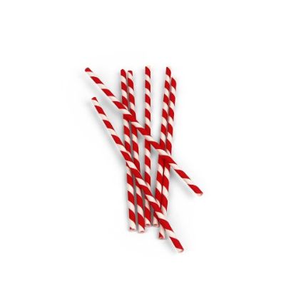 Picture of Paper Straws Red Box/144