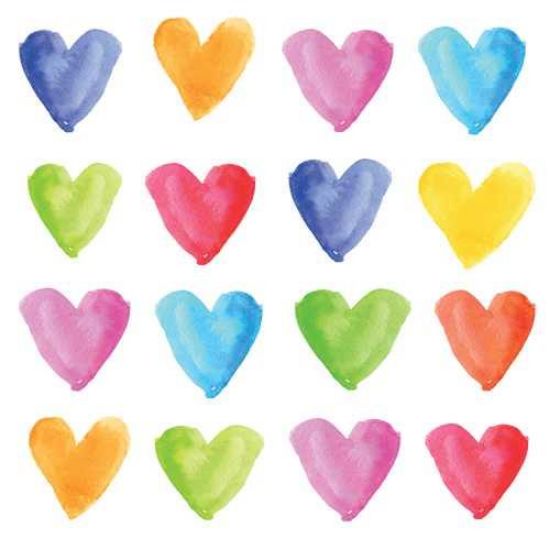 Picture of Lunch Napkins- Aquarell Hearts