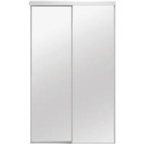 Picture of Bypass-doors Doors White Frame Mirrored 60" X 80-1/2"