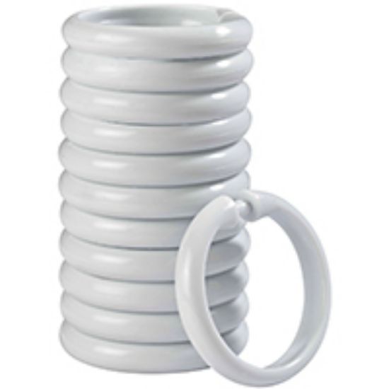 Picture of 12-piece White Shower-curtain-ring