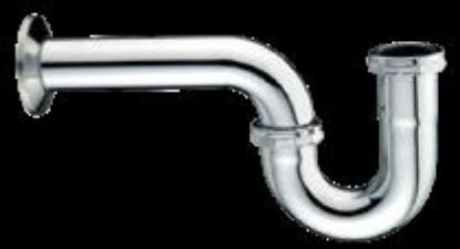 Picture of P-Trap Tubular-brass Adjustable Less-clean-out Chrome-plate 1-1/4"