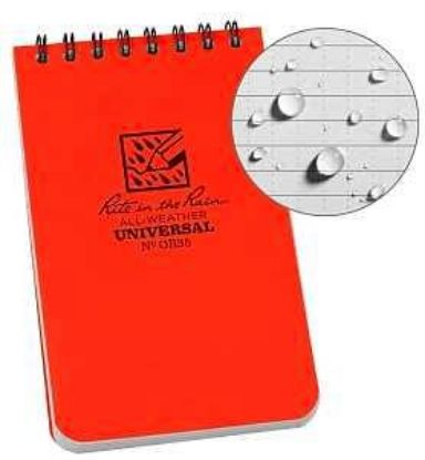 Picture of Notebook All-weather Spiral-bound Orange 50-pages 3" X 5"
