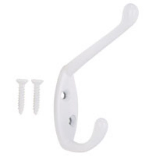 Picture of Coat-&-hat-hook 2-hook Zinc White