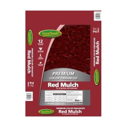 Picture of 2 Cuft Red Colored Mulch 12 Month Color Guarantee Bagged
