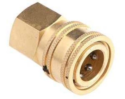 Picture of Pressure-washer Fitting Brass Quick-connect Socket X Fpt 3/8"