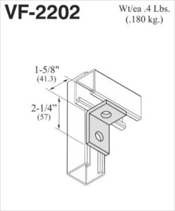 Picture of Angle 90° 2-Hole Zinc-Plated Mild-Steel 1-5/8" x 2-1/4"