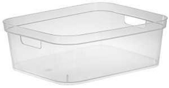 Picture of Sterilite 13248608 Short Storage Bin, 16.5 Qt Capacity, Polypropylene, Clear, 15 In L, 12-1/4 In W, ...