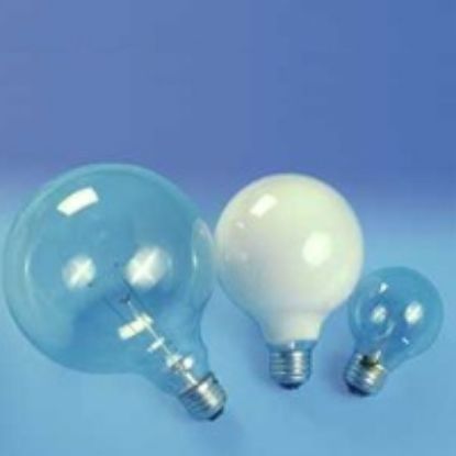 Picture of Light-bulb Globe-shape G-40 Medium-base White-glass