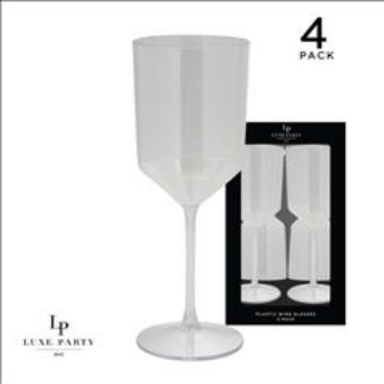 Picture of 4pk- Plastic Clear Wine Cup W. Stem - 11oz.