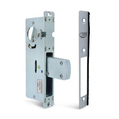 Picture of Deadbolt Solid Commercial Storefront Narrow-stile Mortise Aluminum-finish 1-1/2"-backset
