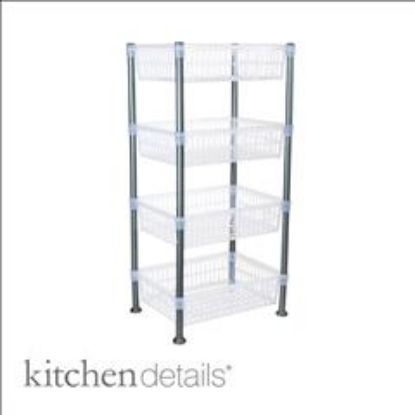 Picture of 4 Tier Slim Shelf - White -kd