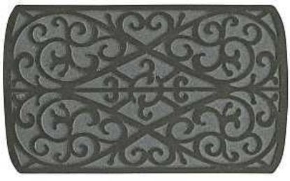 Picture of Fanmats 58785 Floor Mat, 30 In L, 18 In W, Scroll Pattern, Rubber Surface, Gray