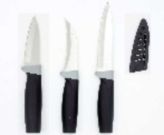 Picture of 3pc Knife Set Black