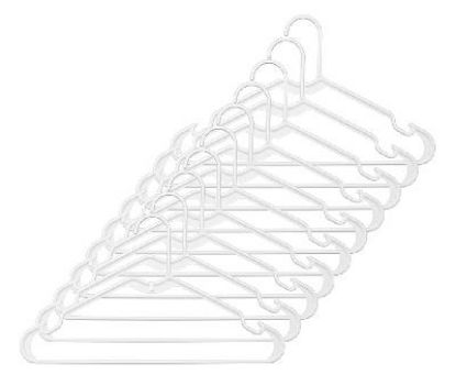 Picture of Hangers Clothing Plastic White