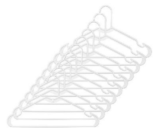 Picture of Hangers Clothing Plastic White