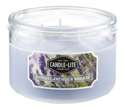 Picture of Jar-Candle Scented Candle, 3-wick With Acetate Lid, 10 Oz, Fresh Lavender Breeze, 40 Hr, Violet