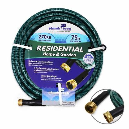 Picture of Garden-hose 3-ply-vinyl Brass-fittings 5/8"-id 75'