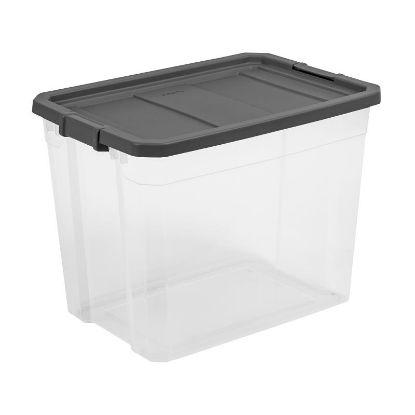 Picture of Sterilite 14783v04 Stacker Box, 108 Qt, Plastic, Gray