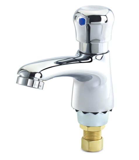 Picture of Metered Self-closing Faucet 1-hole Deck-Mount Chrome